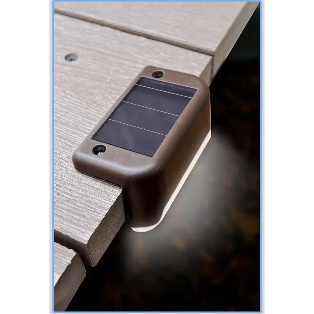 8N29/ Maxsa 47332 Solar-Powered LED Deck and Railing Lights, Auto On/Off